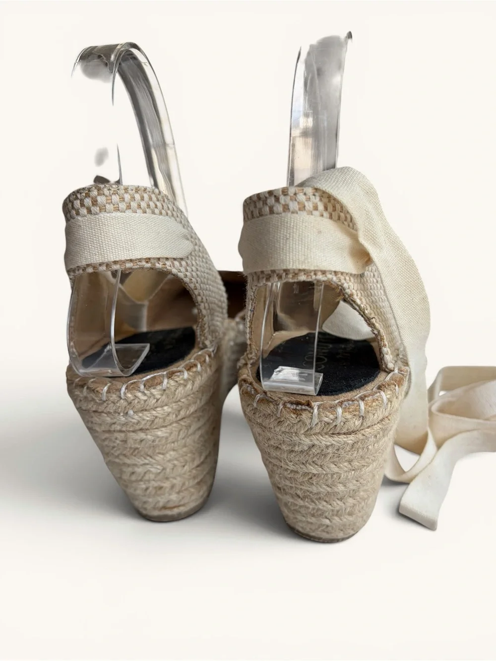 Coconuts by Matisse Leopard Print Espadrille Wedge with Cream Ankle Tie